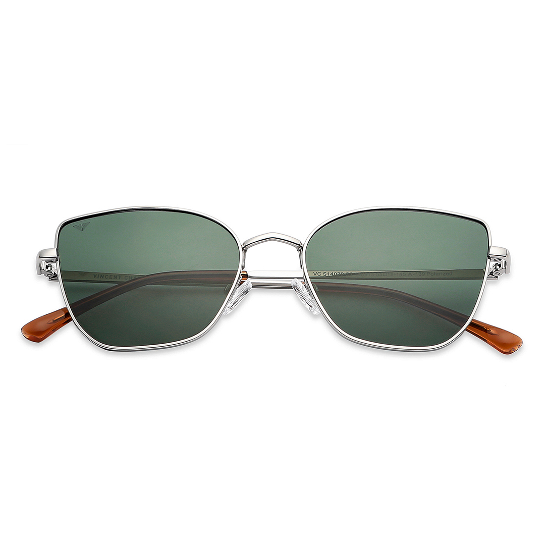Vincent Chase Online Silver Full Rim Cat Eye left side