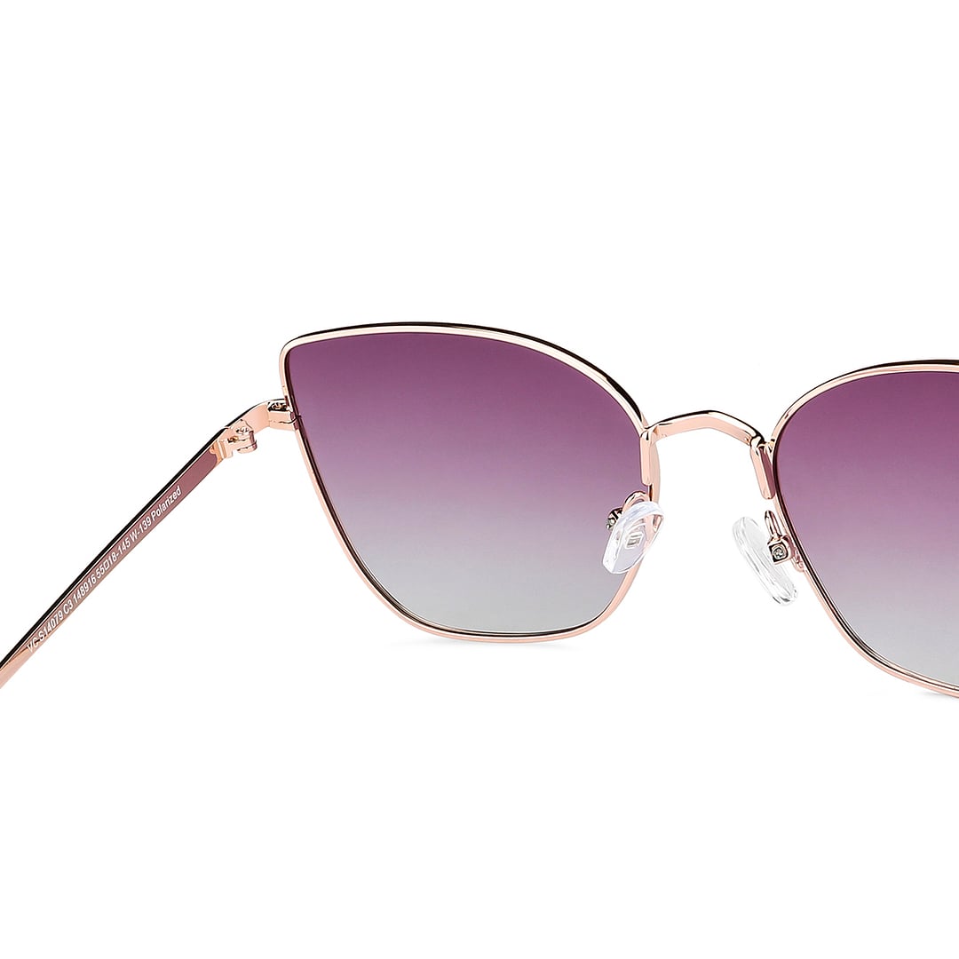 Vincent Chase Polarized Gold Full Rim Cat Eye right side