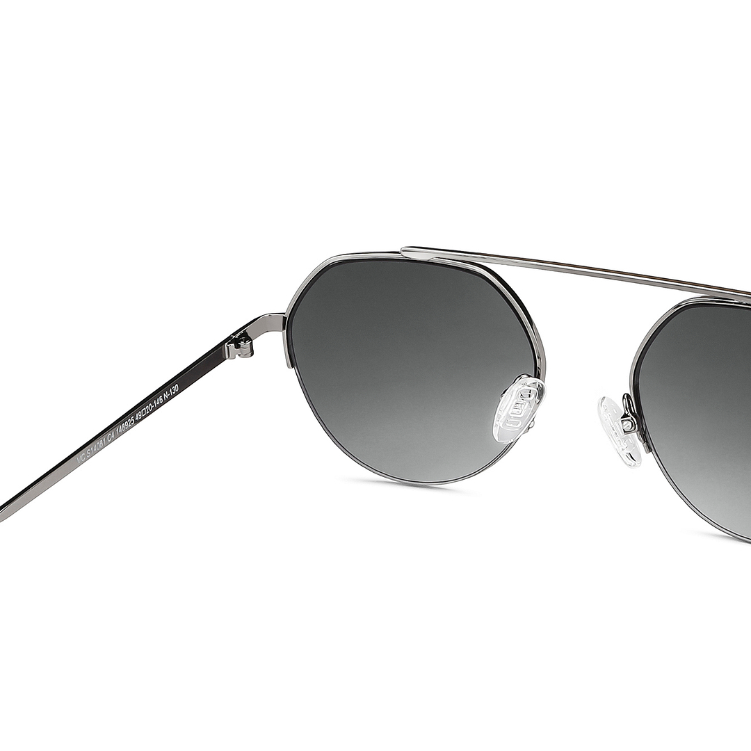 Vincent Chase Online Gunmetal Half Rim Round right side