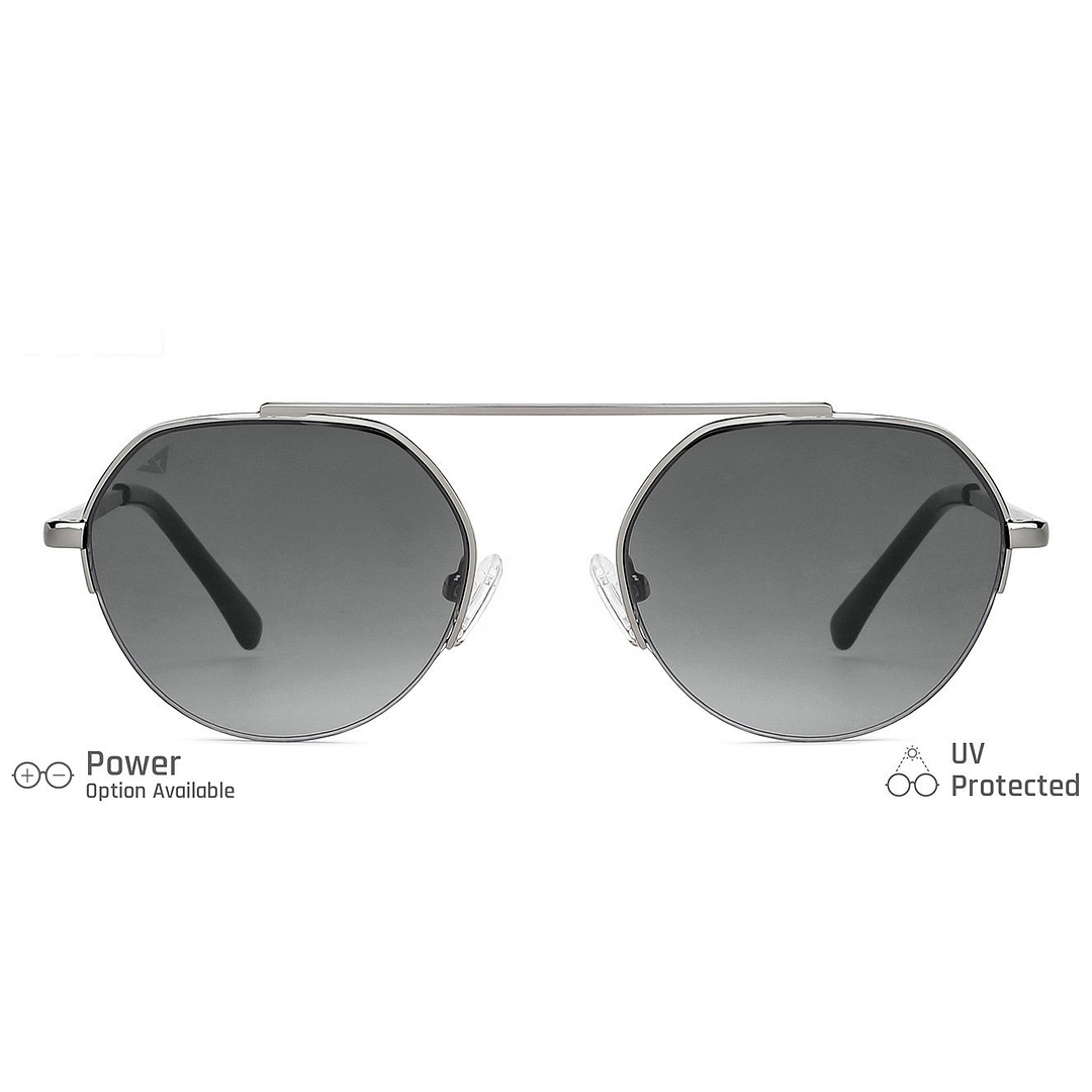 Vincent Chase Online Gunmetal Half Rim Round left side