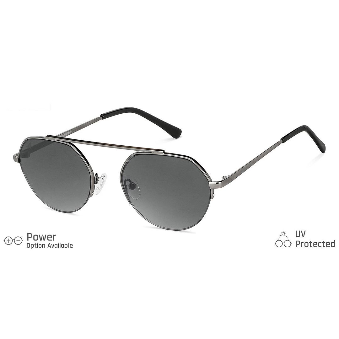 Vincent Chase Online Gunmetal Half Rim Round right side