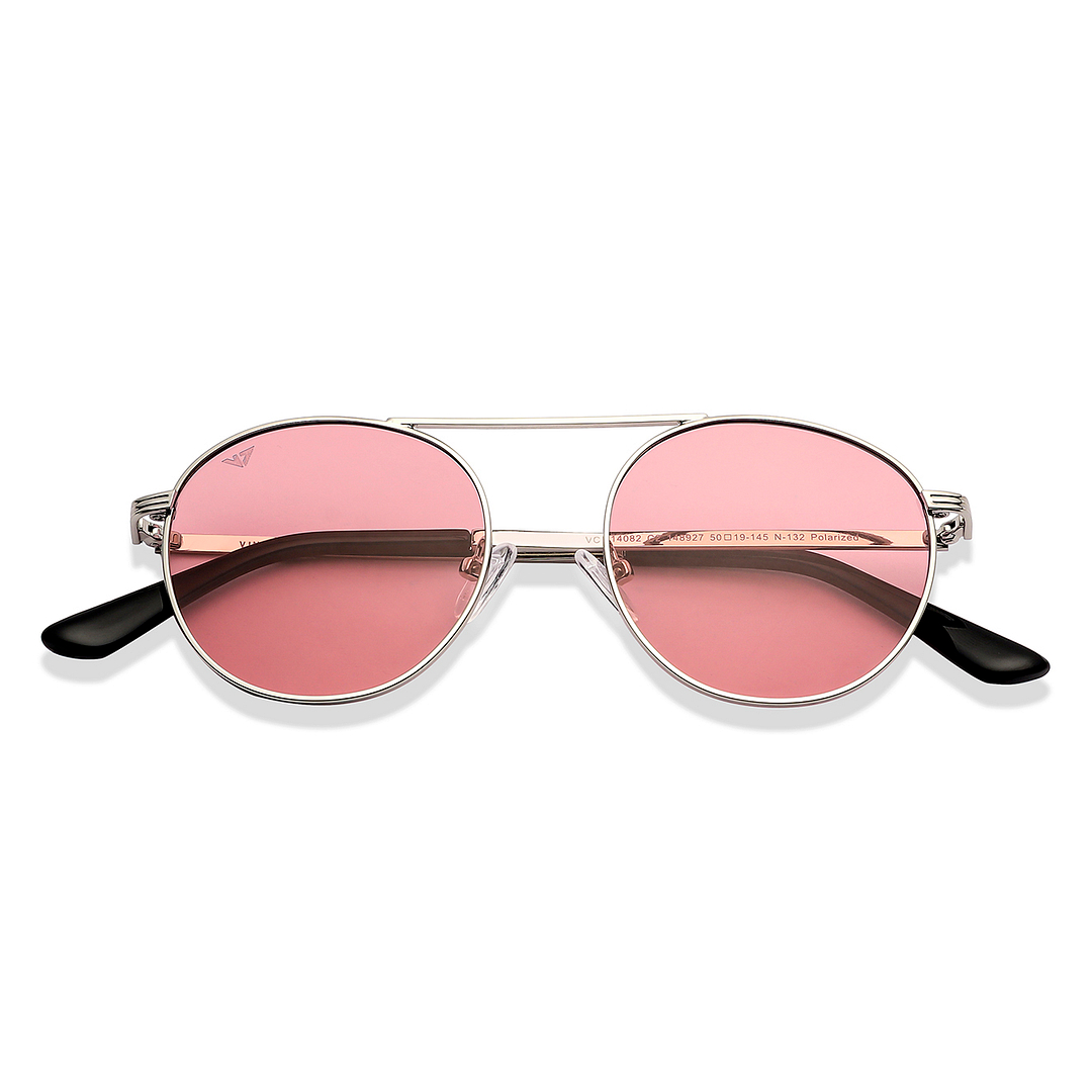 Vincent Chase Online Silver Full Rim Round left side