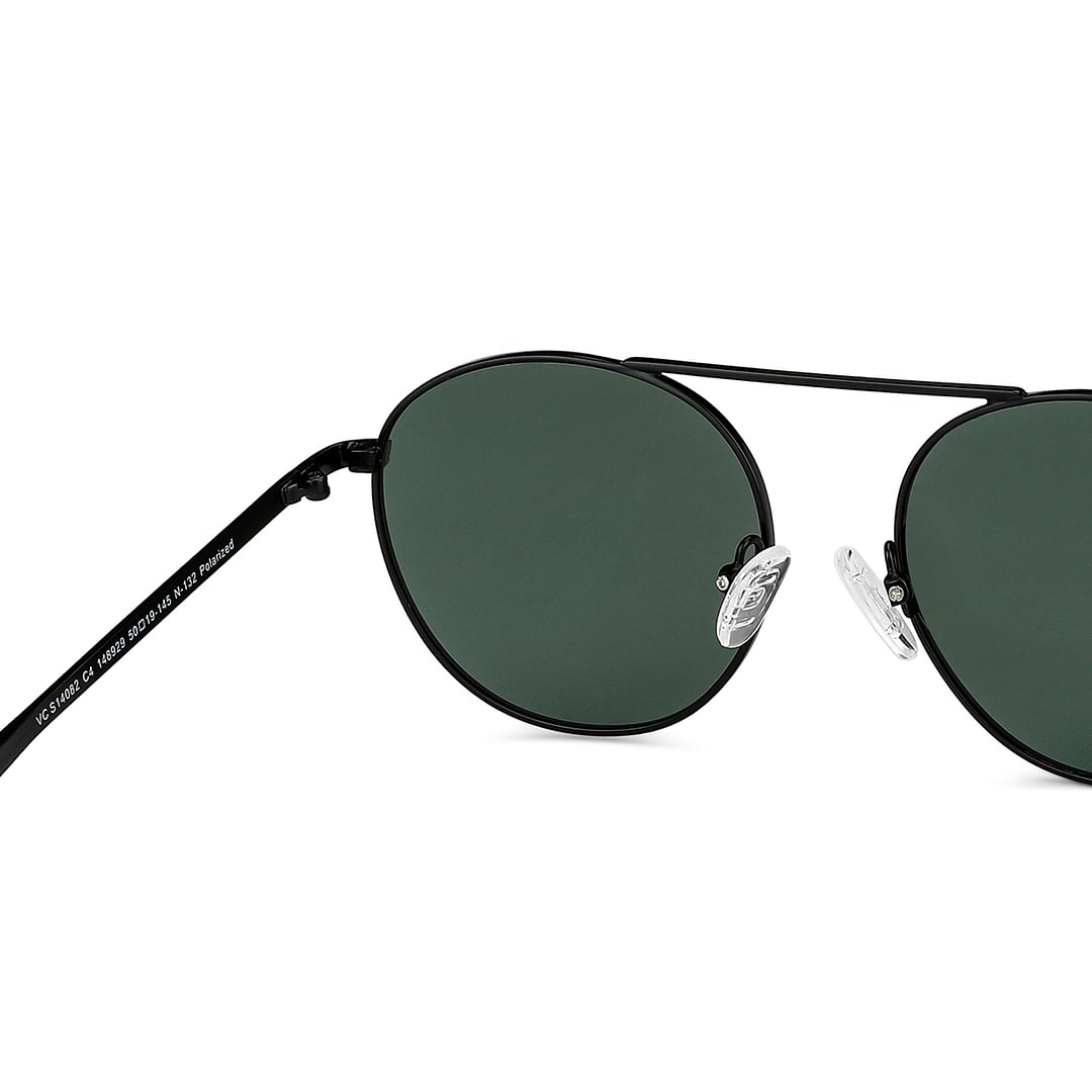 Vincent Chase Polarized Black Full Rim Round right side