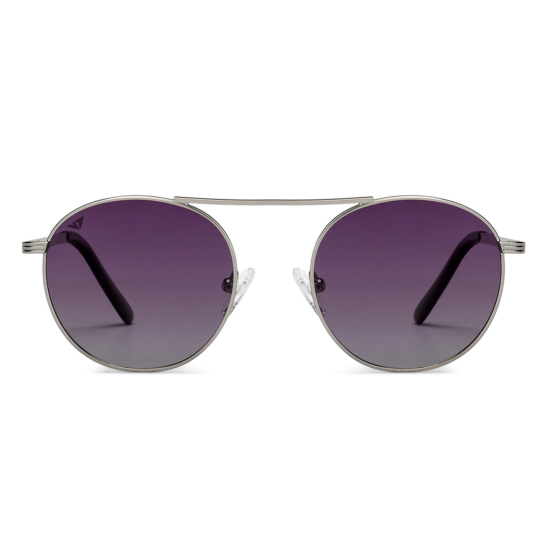 Vincent Chase Online Silver Full Rim Round left side