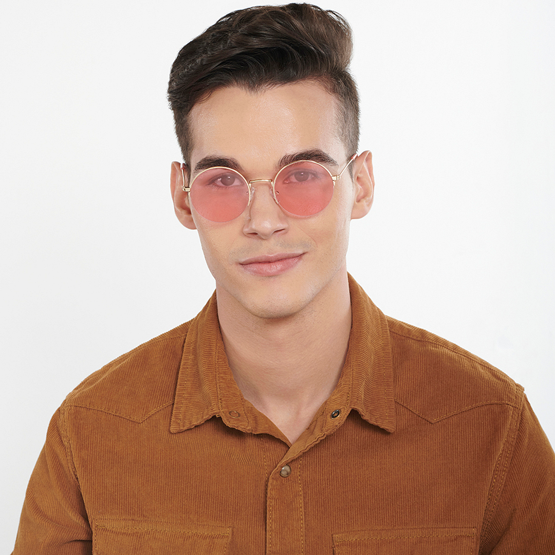 Vincent Chase Online Gold Half Rim Round left side