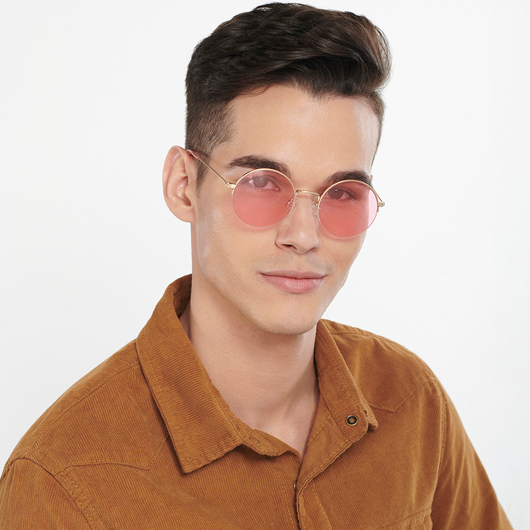 Vincent Chase Online Gold Half Rim Round right side
