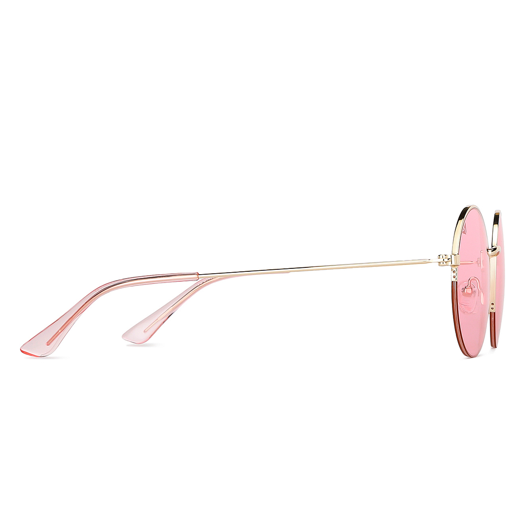 Vincent Chase Online Gold Half Rim Round left side