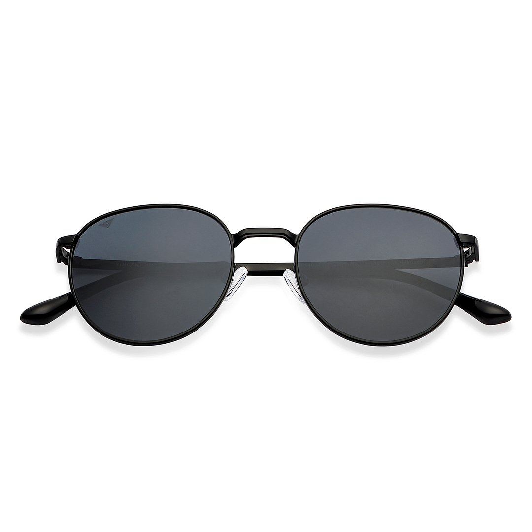 Vincent Chase Polarized Black Full Rim Round right side