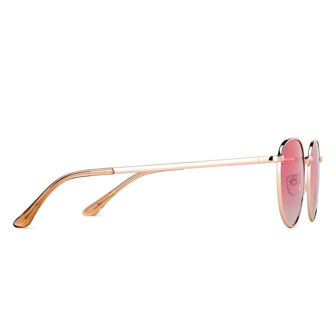 Vincent Chase Polarized Gold Full Rim Round left side