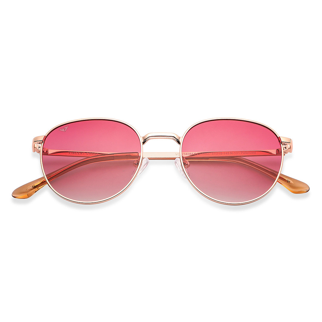 Vincent Chase Polarized Gold Full Rim Round left side