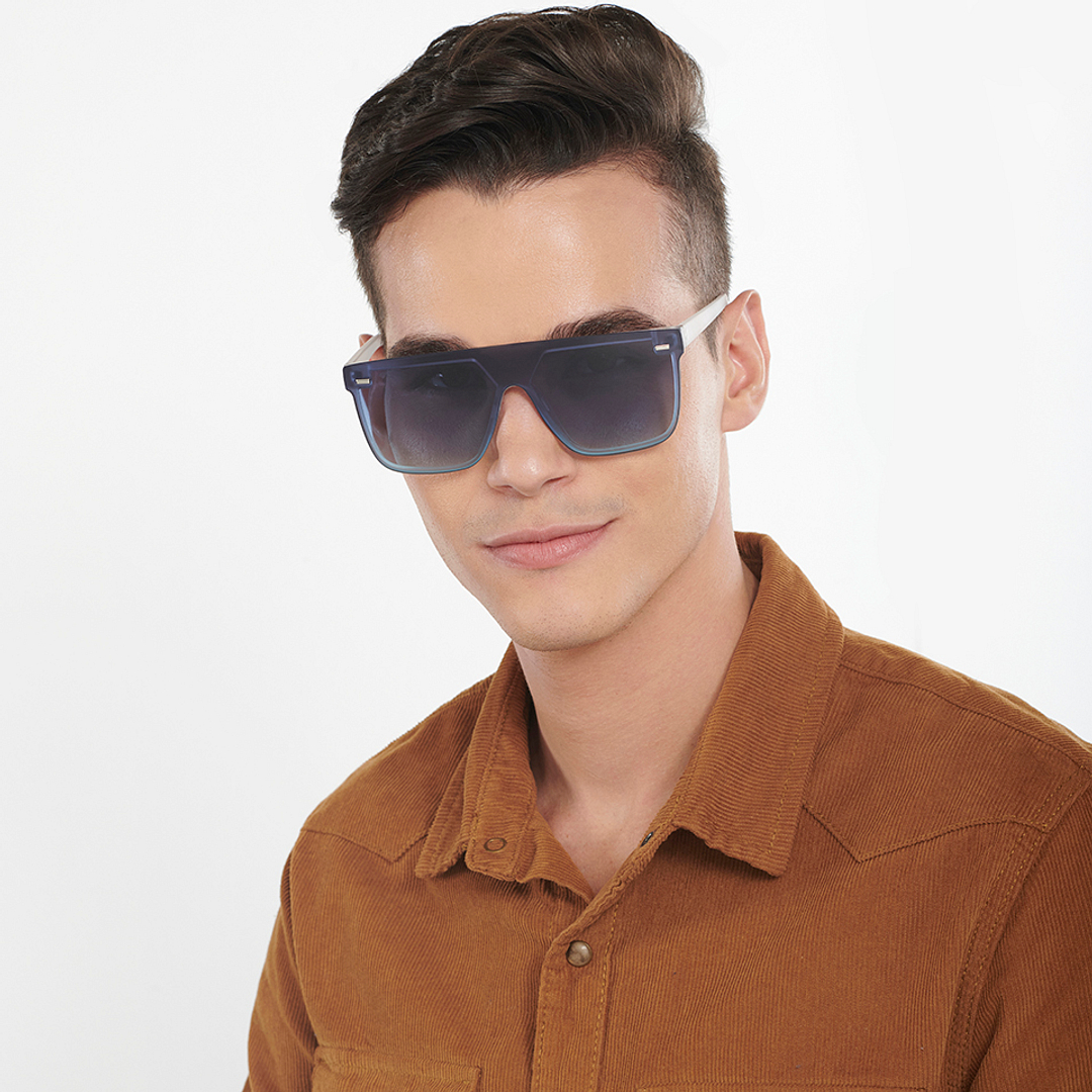 Vincent Chase Blue Full Rim Square left side