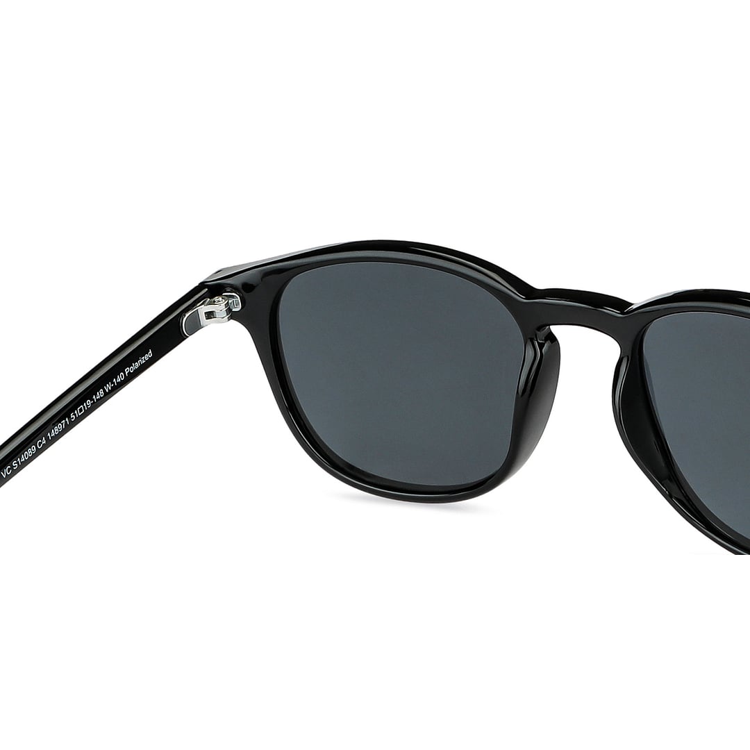 Vincent Chase Polarized Black Full Rim Round right side