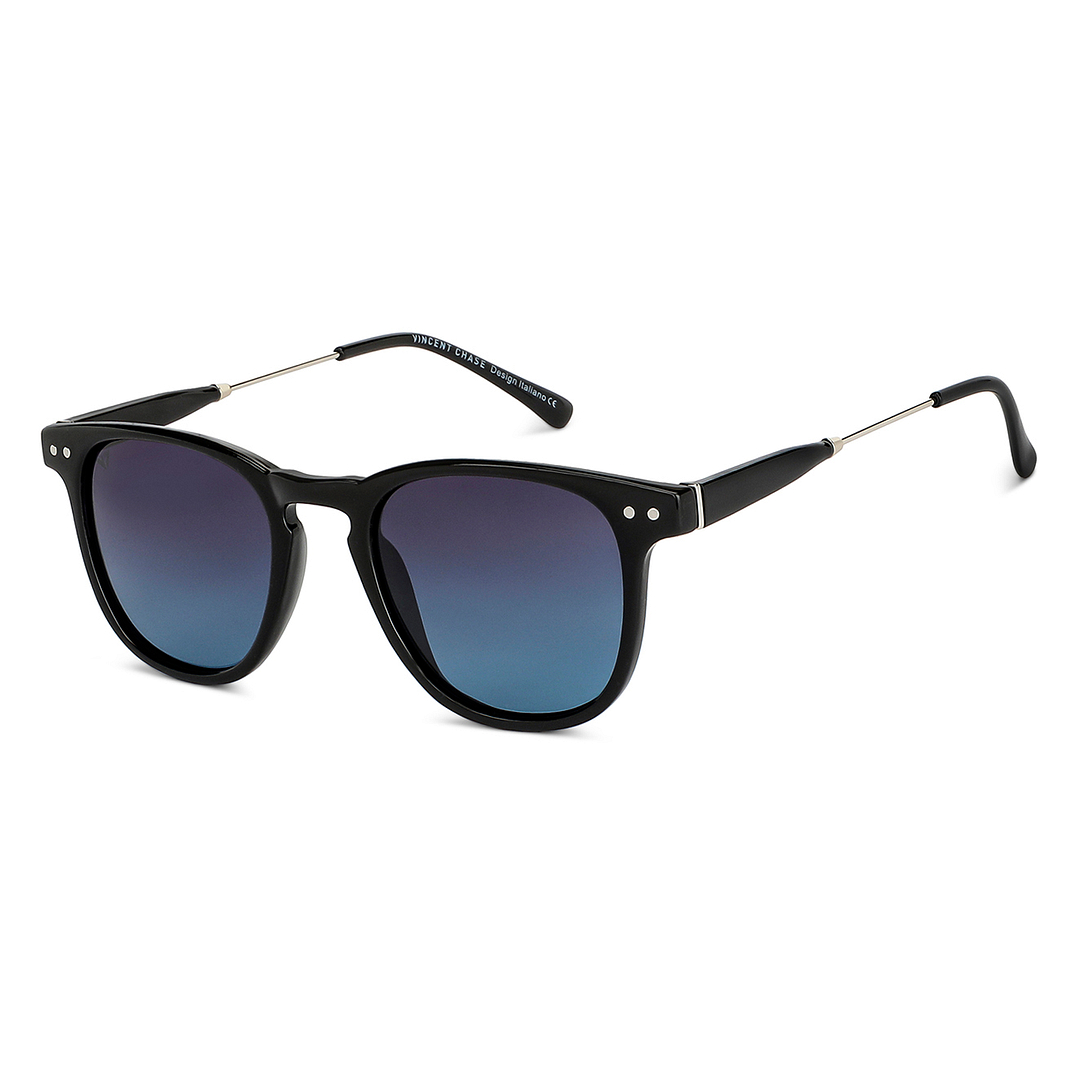 Vincent Chase Polarized Black Full Rim Round right side