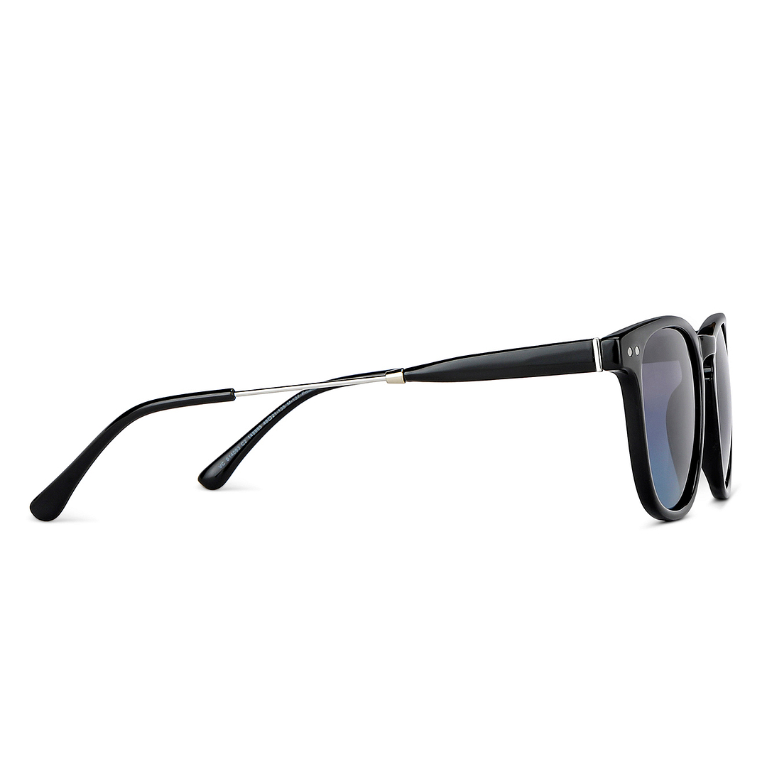 Vincent Chase Polarized Black Full Rim Round left side
