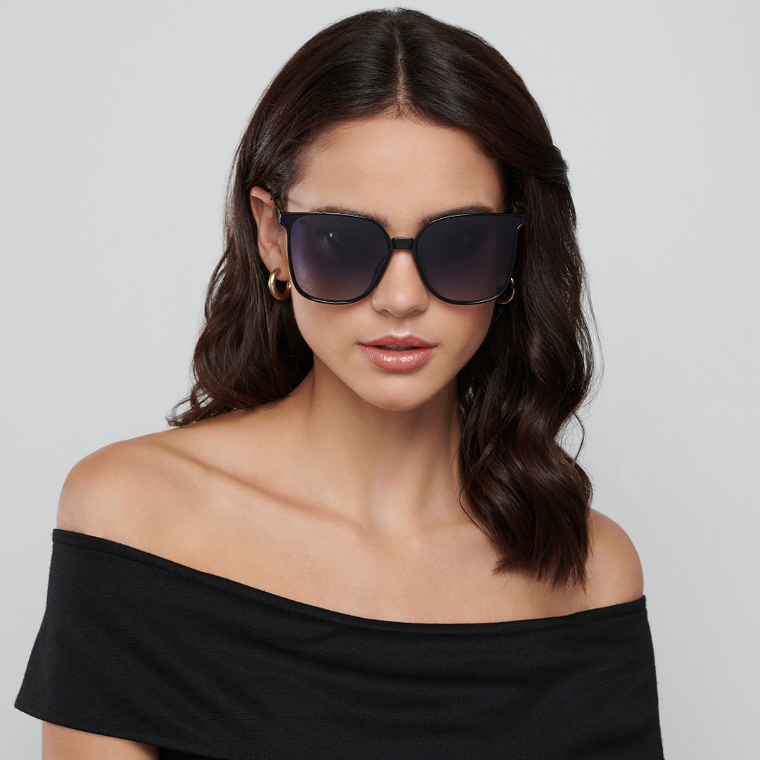 Vincent Chase Online Black Full Rim Cat Eye left side