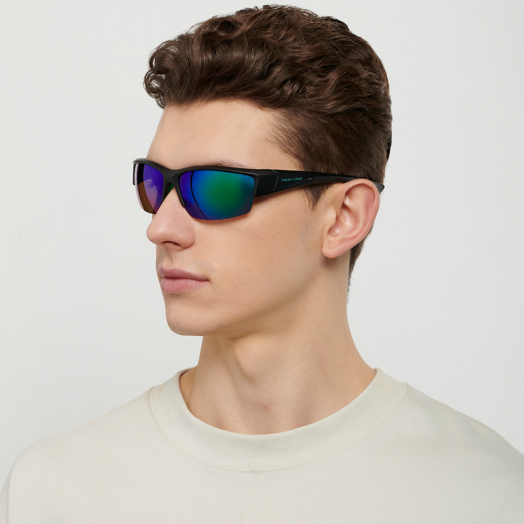 Vincent Chase Online Blue Half Rim Rectangle left side