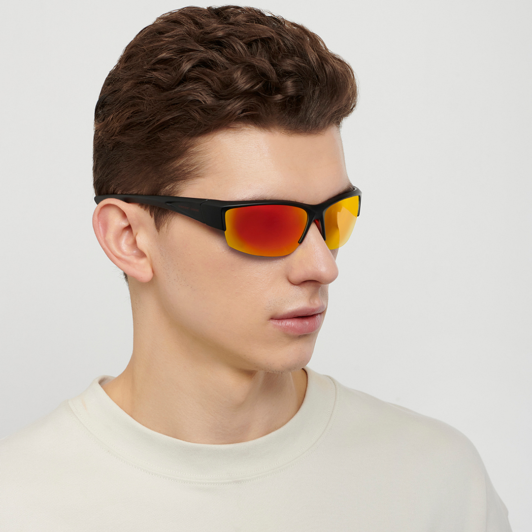 Vincent Chase Online Black Half Rim Rectangle left side