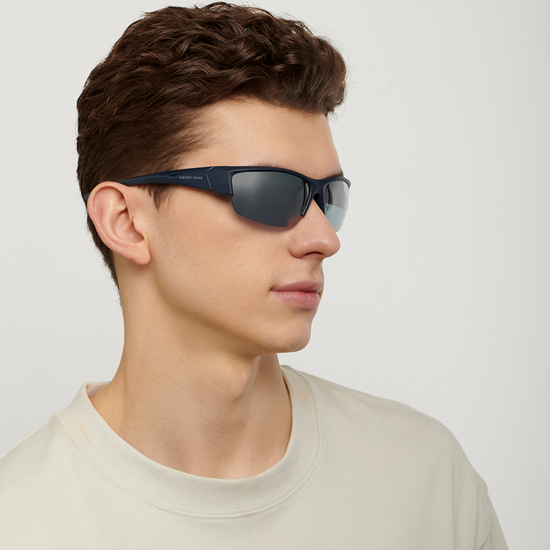 Vincent Chase Online Blue Half Rim Rectangle right side