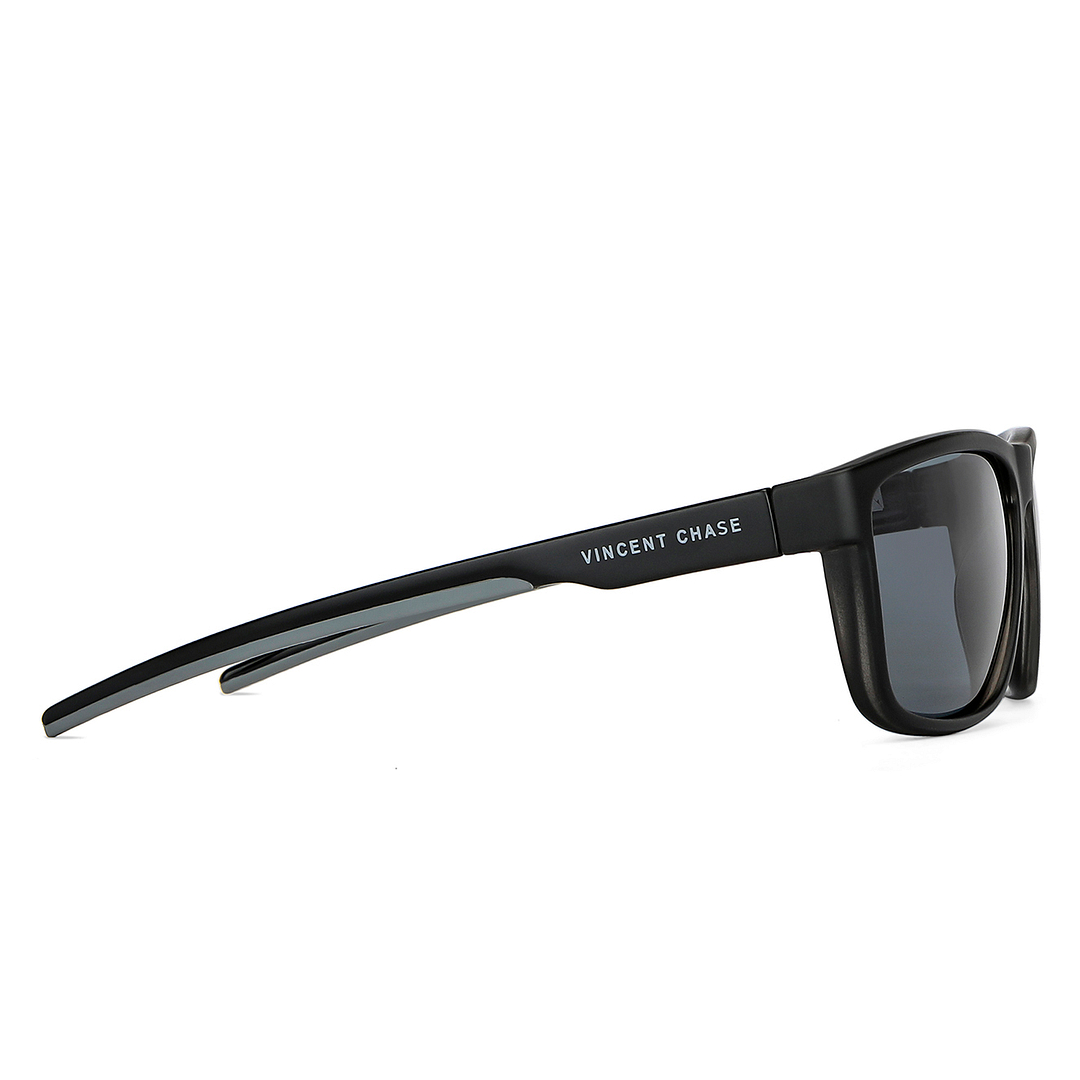 Vincent Chase Polarized Black Full Rim Square left side