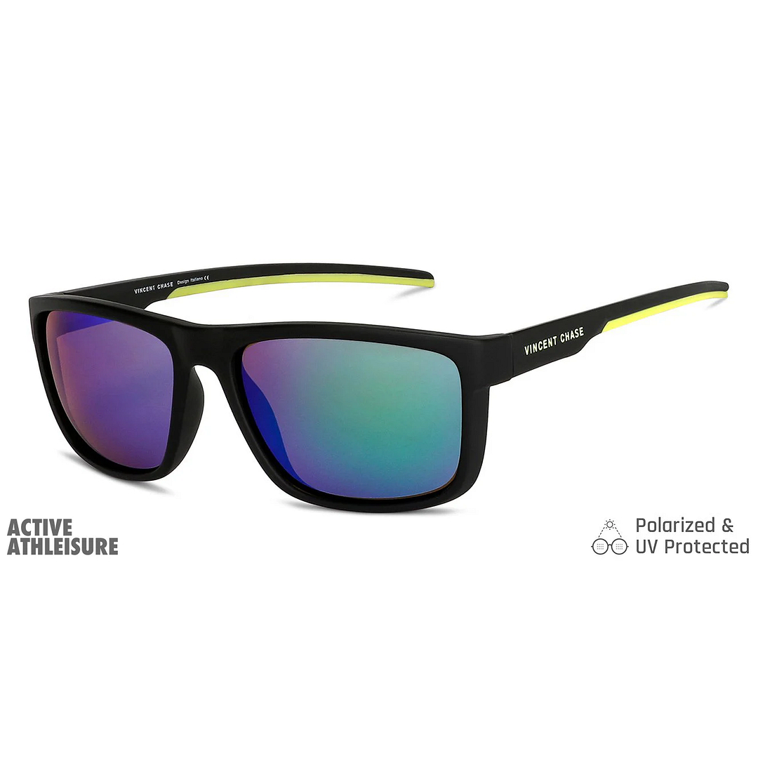 Vincent Chase Polarized Black Full Rim Square left side