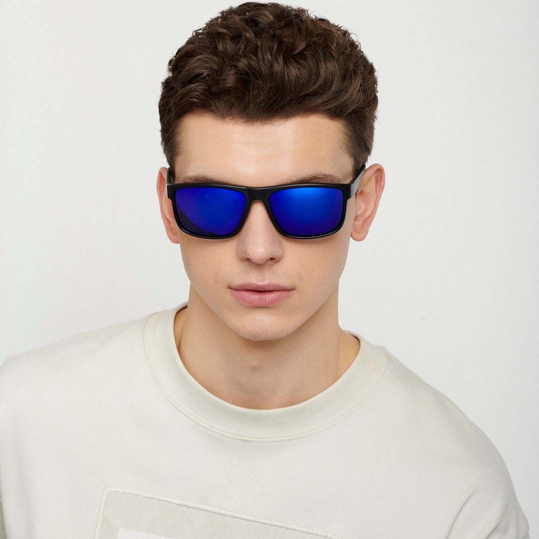 Vincent Chase Polarized Black Full Rim Square left side