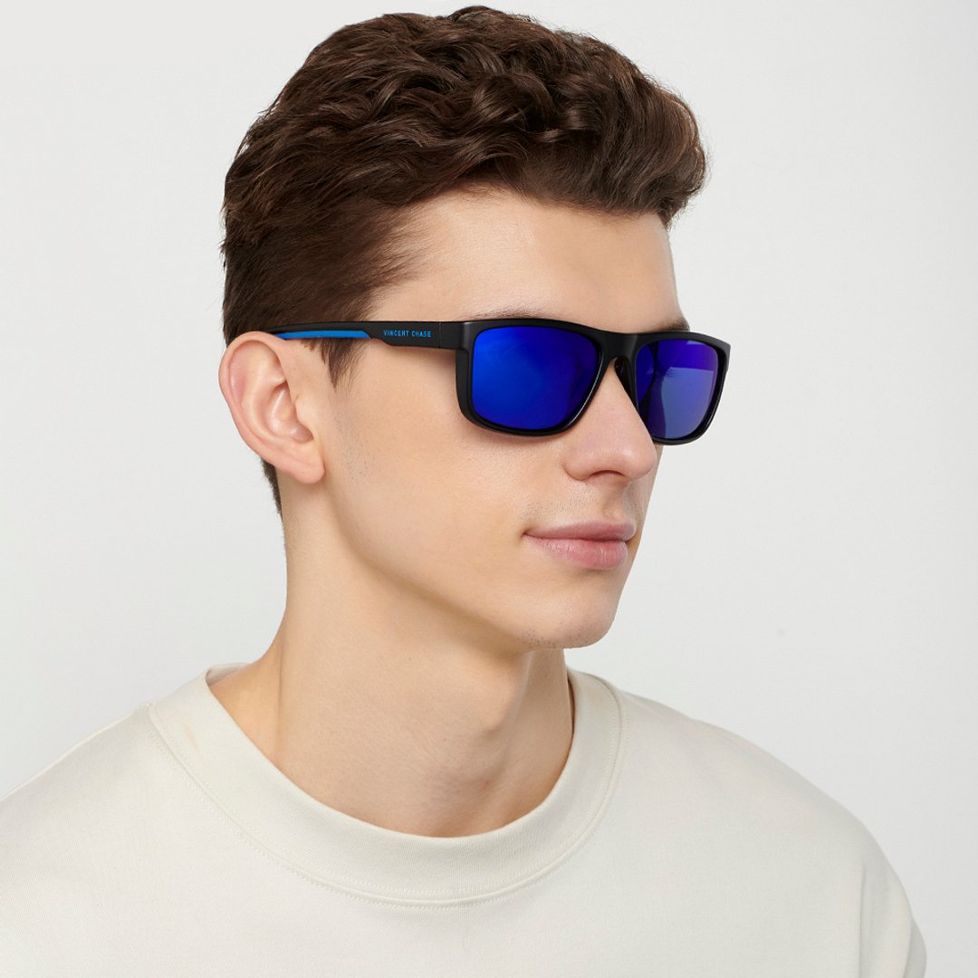 Vincent Chase Polarized Black Full Rim Square right side