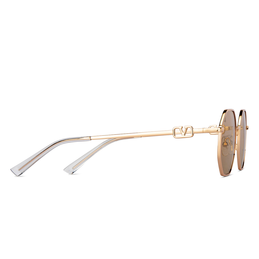 Vincent Chase Online Gold Full Rim Geometric left side