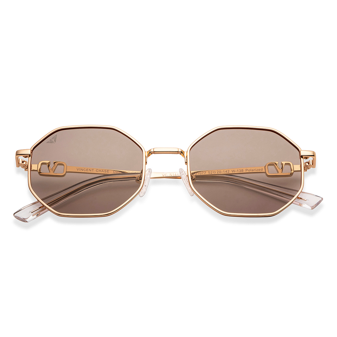 Vincent Chase Online Gold Full Rim Geometric left side