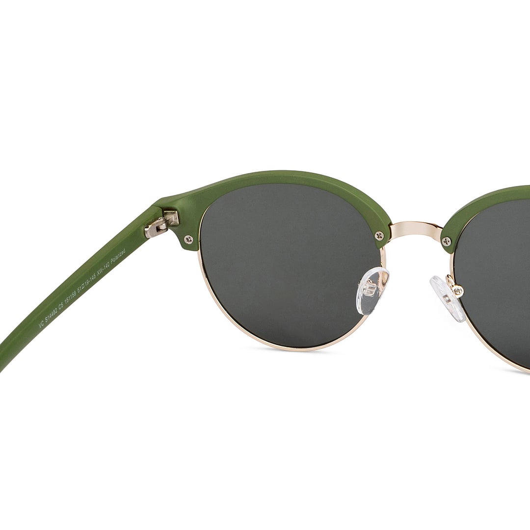 Vincent Chase Polarized Green Full Rim Clubmaster right side