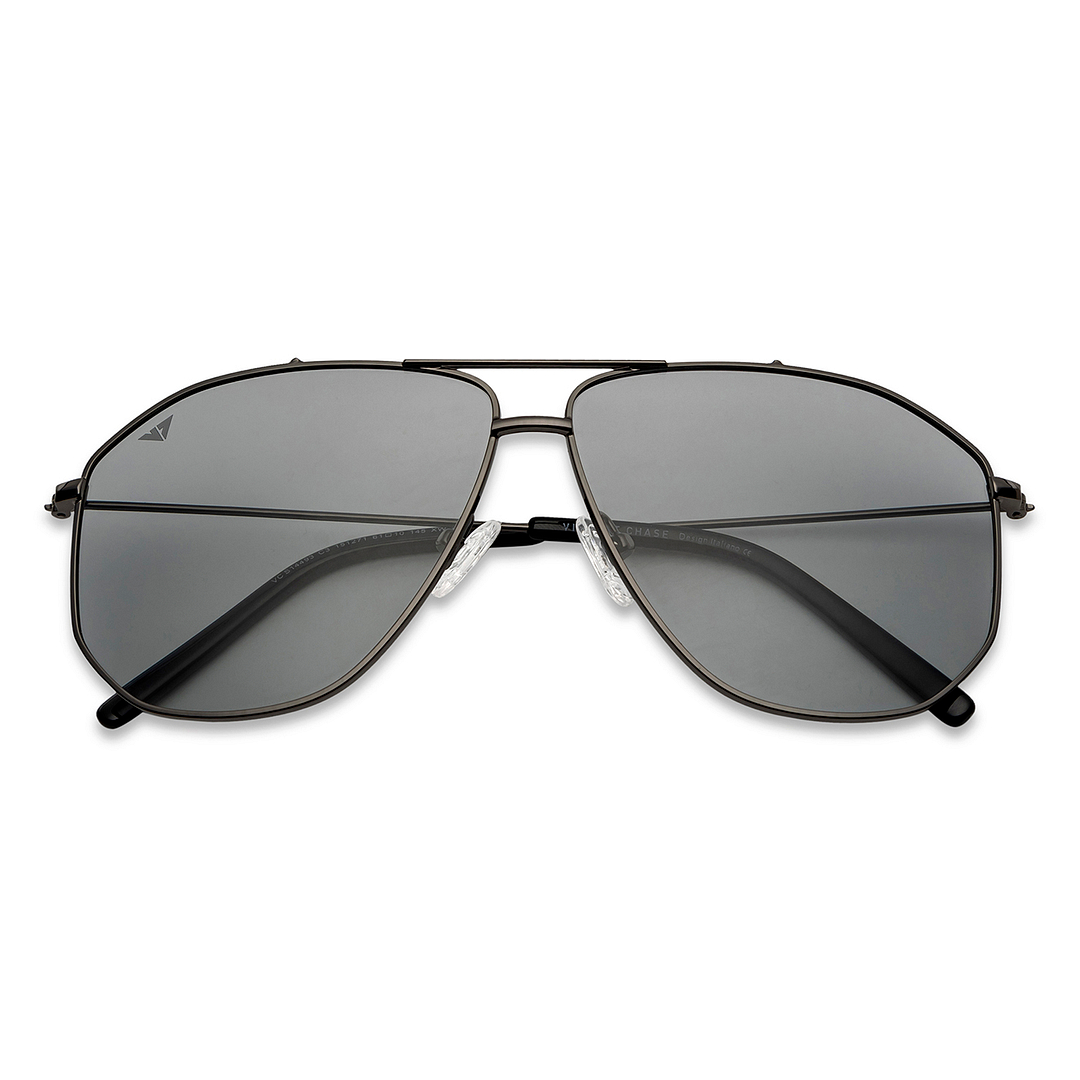 Vincent Chase Online Gunmetal Full Rim Aviator left side