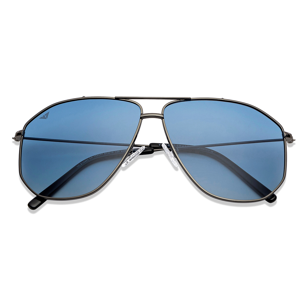 Vincent Chase Online Gunmetal Full Rim Aviator left side
