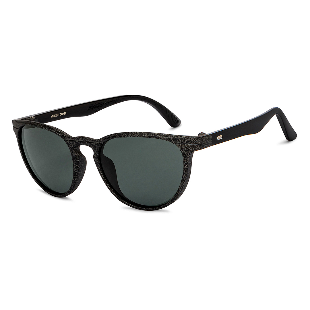 Vincent Chase Polarized Black Full Rim Round right side
