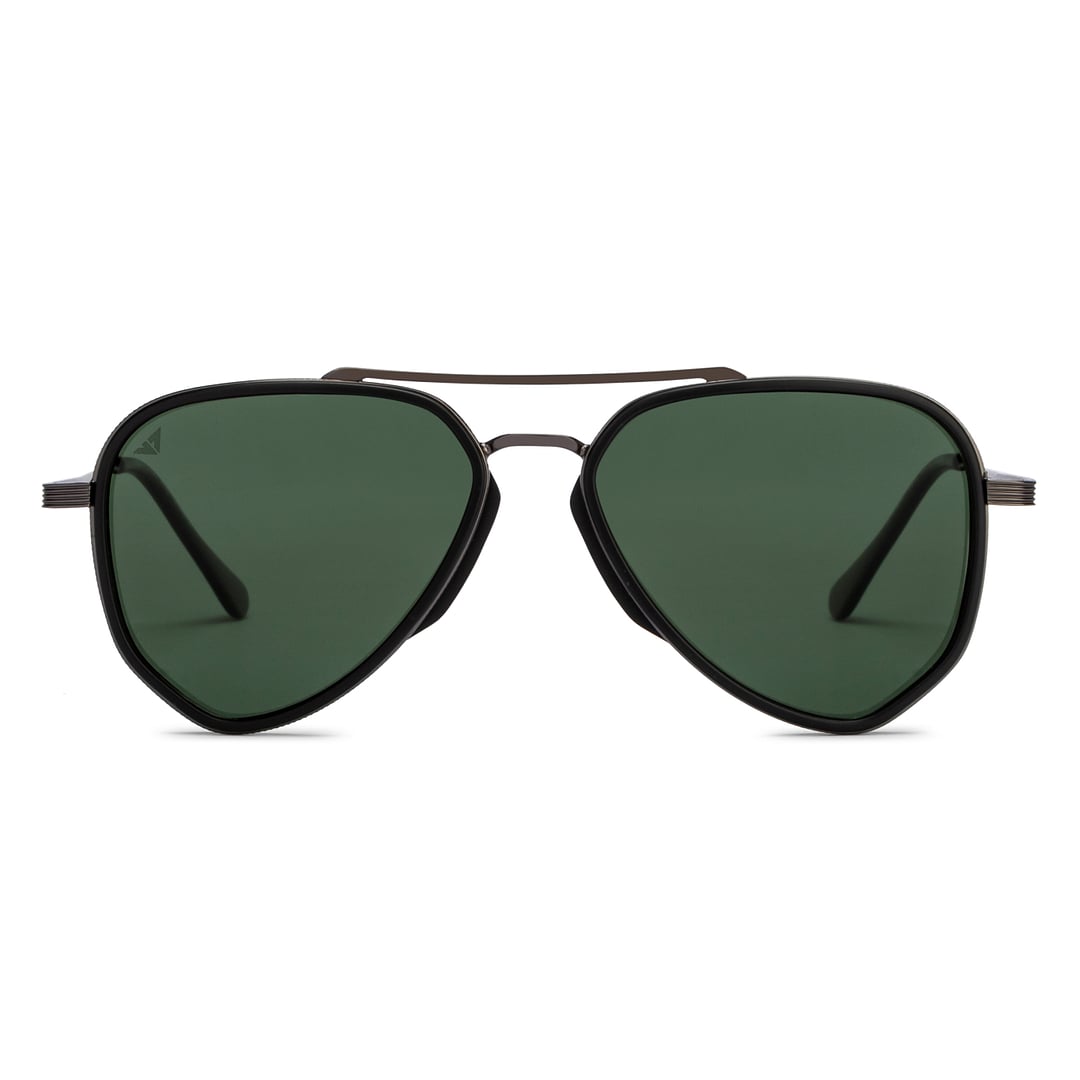 Vincent Chase Polarized Gunmetal Full Rim Aviator left side