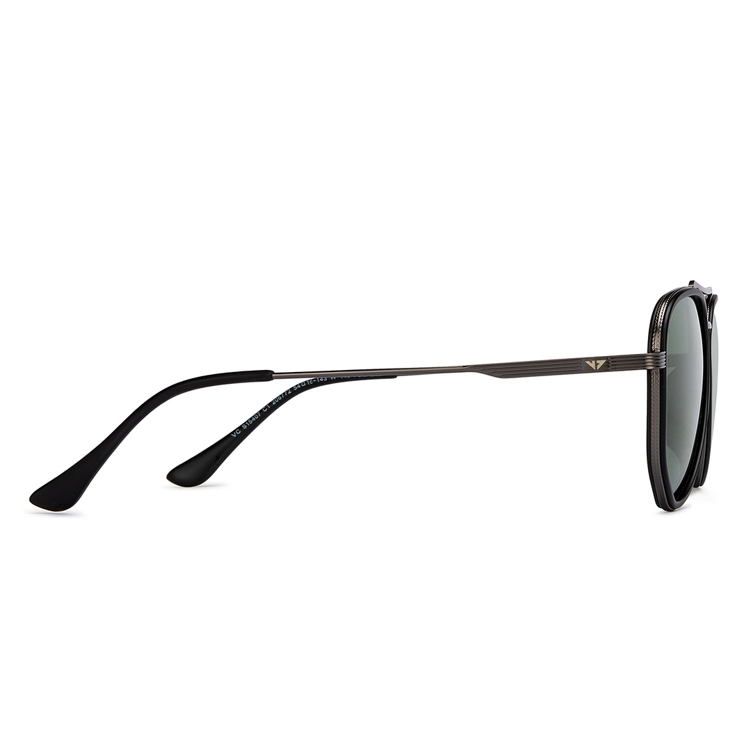 Vincent Chase Polarized Gunmetal Full Rim Aviator left side