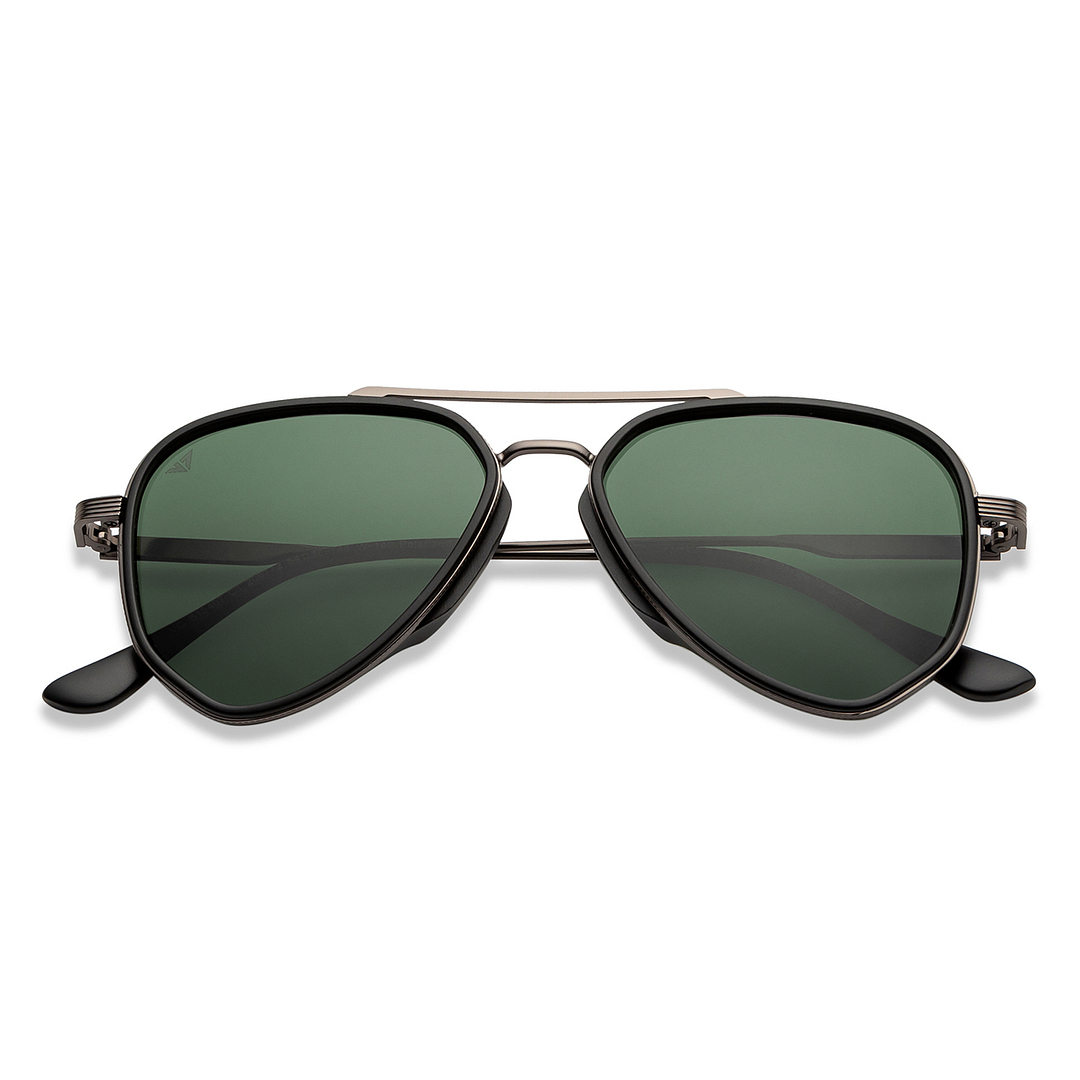 Vincent Chase Polarized Gunmetal Full Rim Aviator left side