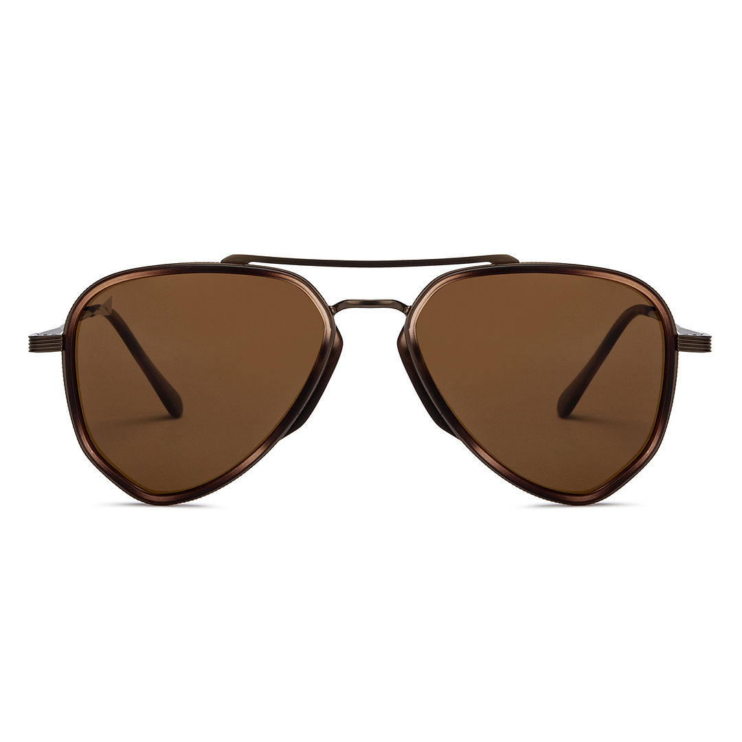 Vincent Chase Online Brown Full Rim Aviator right side