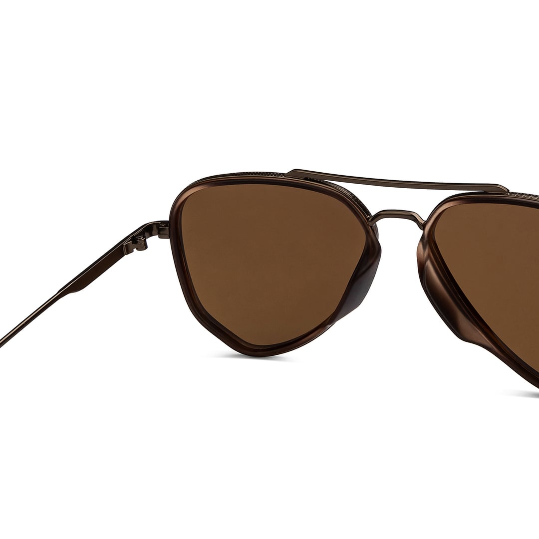 Vincent Chase Online Brown Full Rim Aviator right side