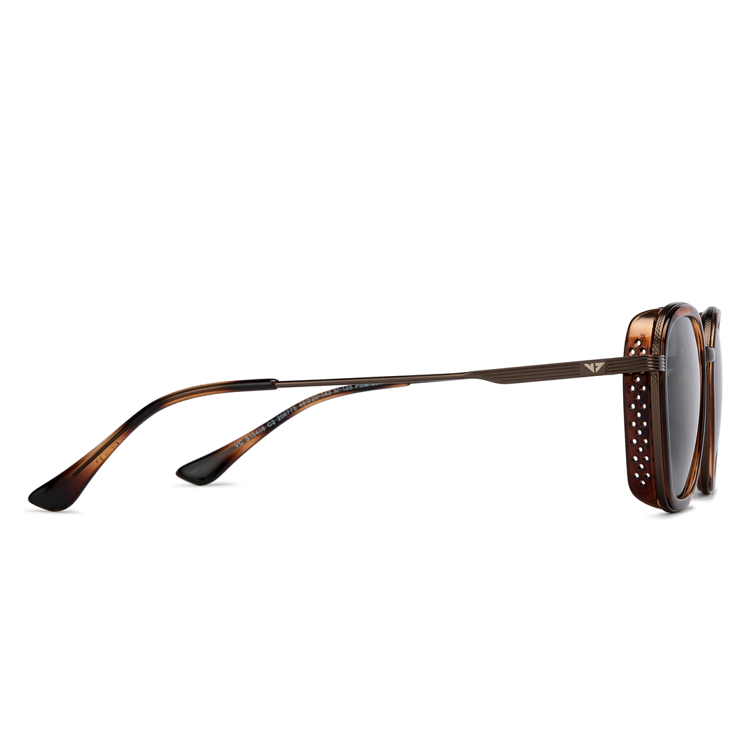 Vincent Chase Polarized Brown Full Rim Geometric left side