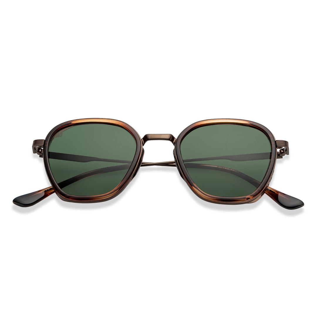 Vincent Chase Polarized Brown Full Rim Geometric left side