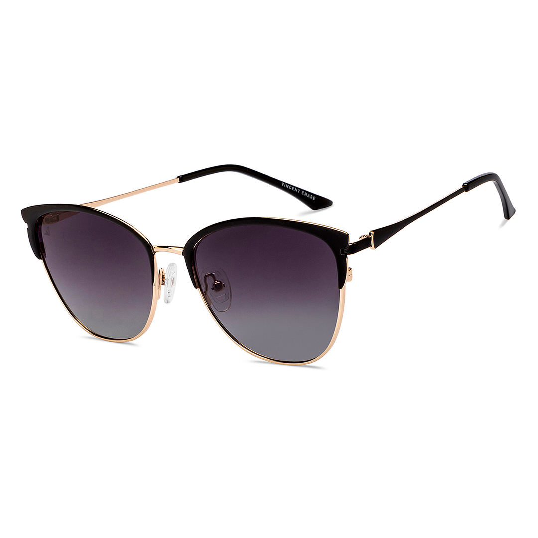 Vincent Chase Polarized Black Full Rim Cat Eye right side