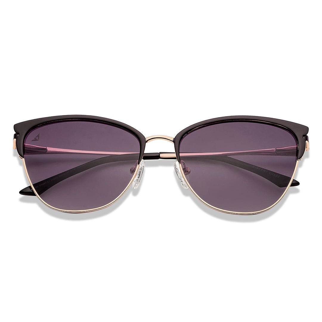 Vincent Chase Polarized Black Full Rim Cat Eye left side