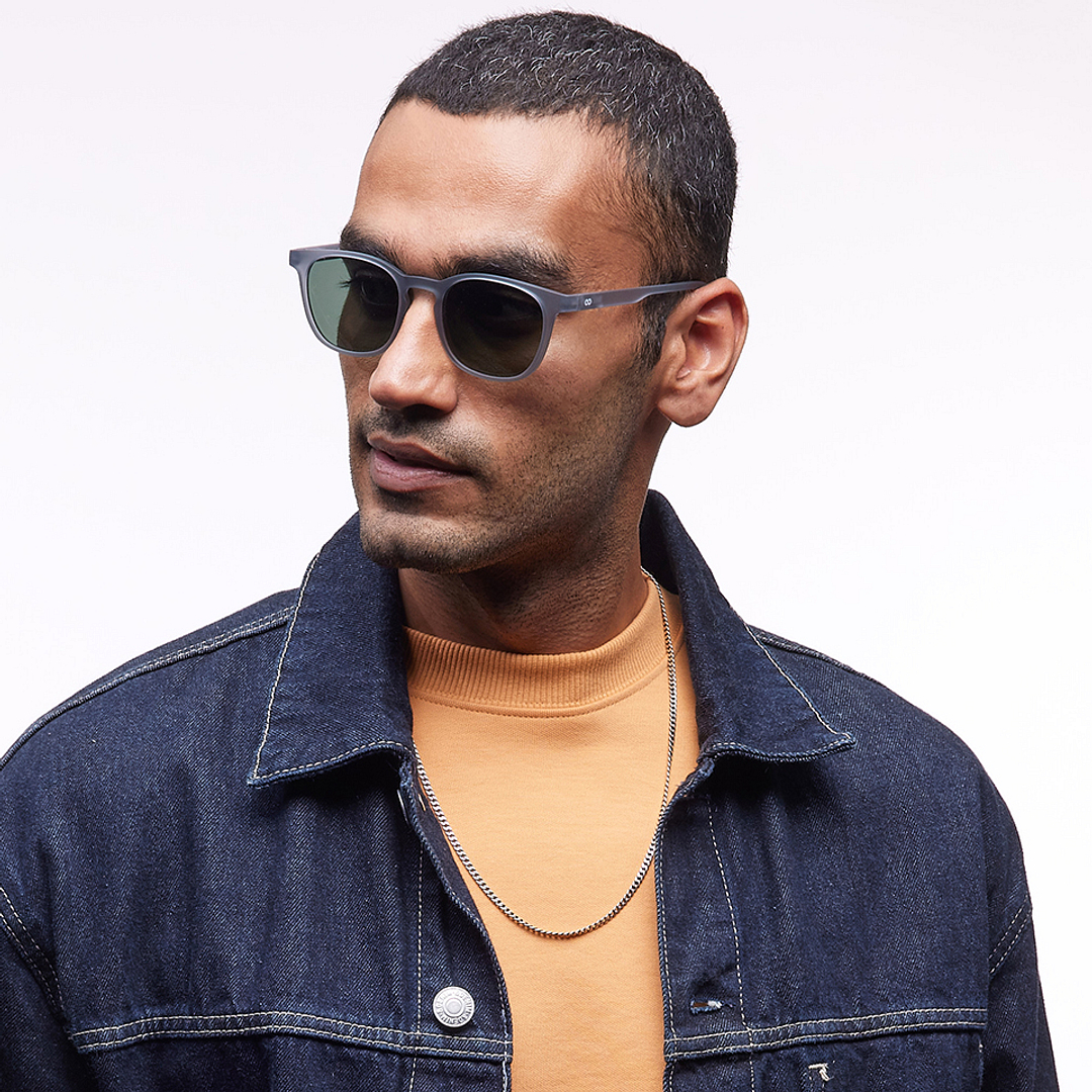 Lenskart Hustlr Online GreyStone Full Rim Square left side