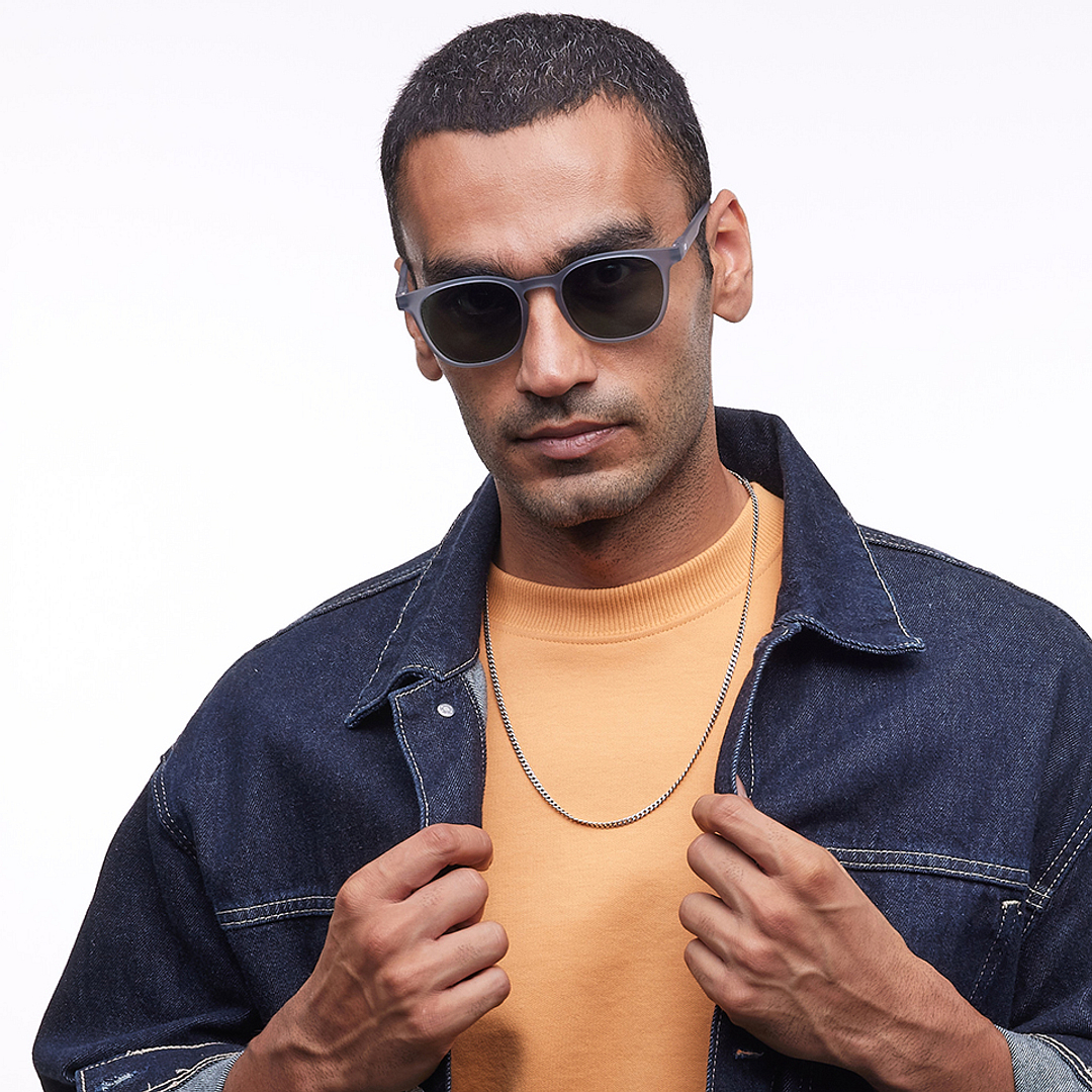 Lenskart Hustlr Online GreyStone Full Rim Square right side