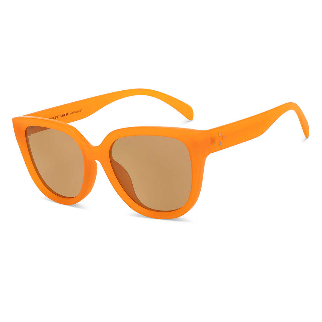 【ORANGE】GETAWAY D【美品】 Buy Orange Brown Full Rim Square Vincent Chase Holiday edit VC