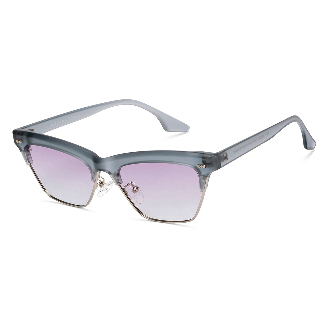 Vincent Chase Online Silver Full Rim Clubmaster right side