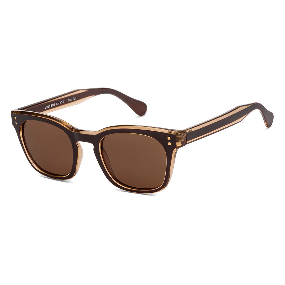 فينسنت تشيس أونلاين بني حافة كاملة مربع right side