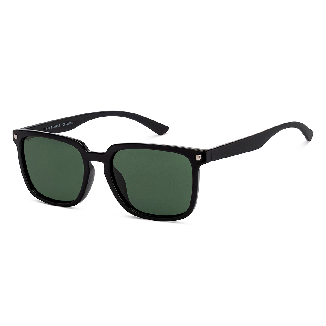 Vincent Chase Polarized Black Full Rim Square left side