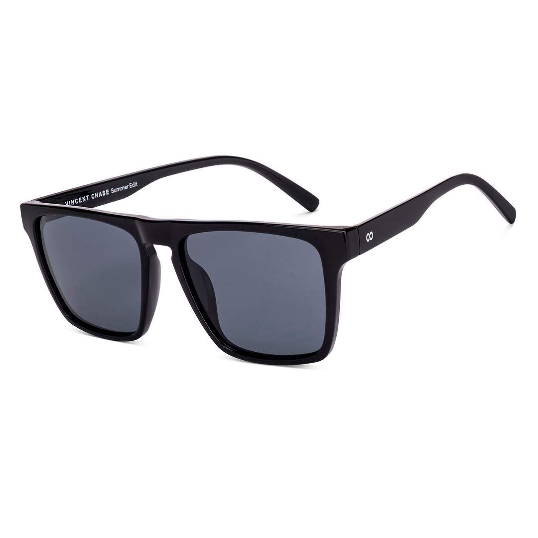 Vincent Chase Polarized Black Full Rim Square left side