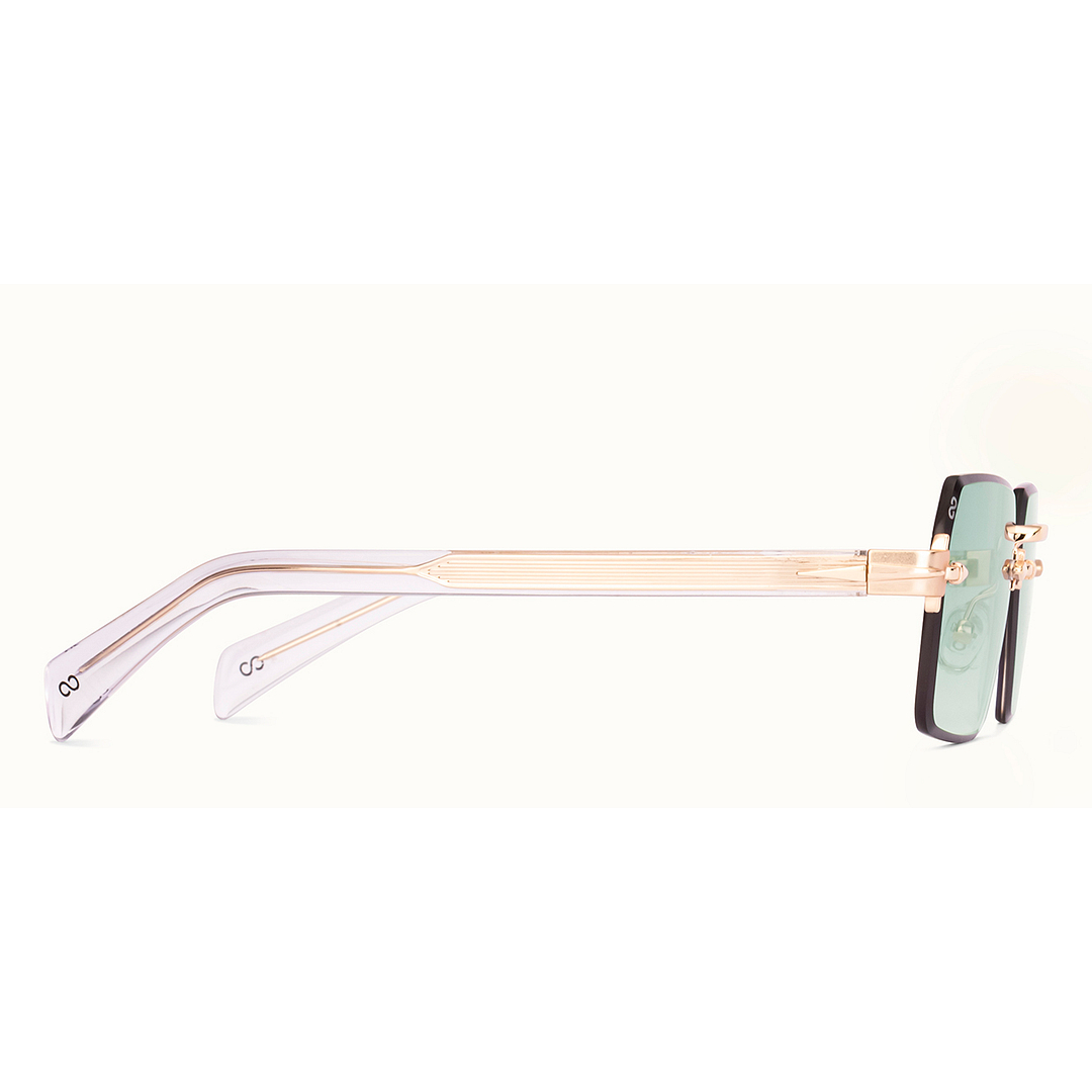 Green Gradient Gold Rimless Rectangle Vincent Chase Sun Metal VC