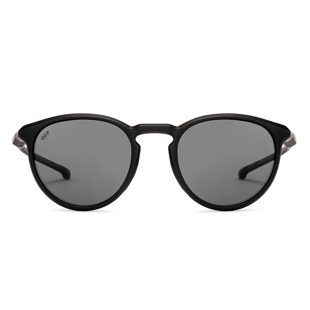 Green Matte Black Full Rim Round Vincent Chase VC Sun Non-metal VC